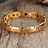Wholesale Magnetic Health Bracelets Bangles L Stainless Steel Energy Healthy For Women Men Chain Jewelry