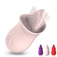 Wholesale Soft Tongue Licking Vibrator G spot Clitoral Stimulator Mini Clit Sex Toys for Women Rechargeable Nipple Female Masturbator