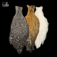 Wholesale Fly Tying Material Dry Fly Hackle Cock Necks Feather Capes Color Grizzly White Golden Brown Lure Make