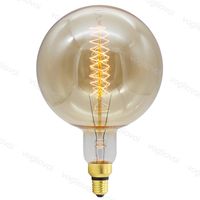 Wholesale Incandescent Bulbs Tungsten W E27 K Dimmable G200 Giant Spiral Tea Glass V For Crystal Chandeliers Pendant Floor Lights DHL