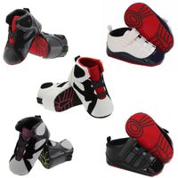 Wholesale Newborn Boys Girls Crib Shoes First Walkers Kids Toddlers Lace Up PU Sneakers Months