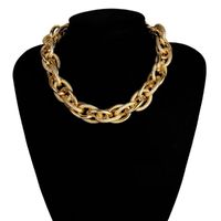 Wholesale Gold Color High Quality Punk Lock Choker Necklace Pendant Women Collar Statement Chunky Thick Chain Necklace Steampunk Men