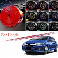 Wholesale 8M Multi Colors Car Wheel Hub Rim Trim for Honda City Civic Accord Fit CR Z UR V CR V Edge Protector Ring Tire Strip Guard Rubber Stickers