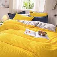 Wholesale 190G Fleece Flannel Bedding Set Home Textile Microfiber Fabric Duvet Cover with Pillow Case Flat Sheet Twin Queen Full Size1