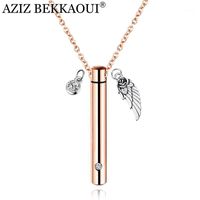Wholesale Pendant Necklaces Engrave Name Stainless Steel Angel And Wing Necklace Cremation Jewelry Ash Urn Memorial Keepsake Funnel Pendant1