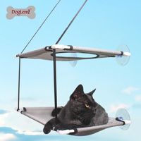 Wholesale Cat Beds Furniture DogLemi Window Perch Hammock Mounted Bed Cooling Breathable Canvas Suction Cups Sunbath For Cats Dogs House