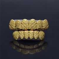 Wholesale Cubic Zirconia Teeth Grillz For Men Women Texture Hiphop Grills Halloween Gift Gold Plated Cool Body Jewelry