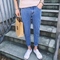 Wholesale Men s Jeans Fashion Casual Men s Korean Trend Personality Pants Ankle Length Men s1