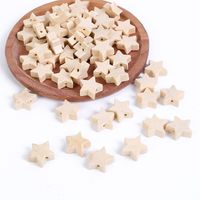Wholesale 100pcs mm Five pointed Star Natural Wooden Beads Creative DIY Handmade Beading Materials for Children s Jewelry Loose Wood Bead