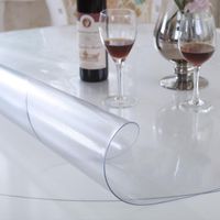 Wholesale Table Cloth Transparent Kitchen Pattern PVC Oil Glass Cover Mat Soft Tablecloth Waterproof