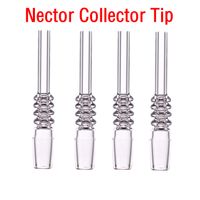 Wholesale 10mm mm mm Quartz Collector Tips Thick Straw Drop Quartz Tester Straw Tube Tip for Mini Collector Kits Smoking accessories