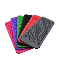 Wholesale Silicone Mat Pouch for Curling Iron Flat Iron Heat Resistant Travel Holder Hair Straightener Multi function Non slip Flat Iron Hair