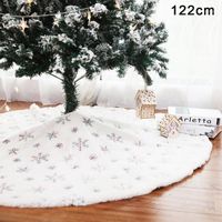 Wholesale Round Christmas tree skirt Circular Bead Embroidered Decoration Holiday1