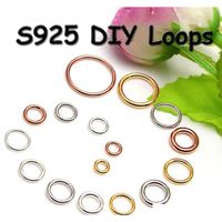 Wholesale 20Pcs Sterling Silver Close Jump Rings Jewelry Findings Split Rings For Diy Silver Gold Rose Gold Accessories Sizes S5Zxg