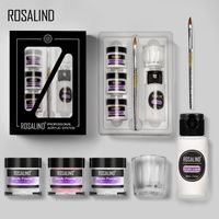 Wholesale Nail Art Kits ROSALIND Acrylic Powder Set Dipping Carve Crystal Gel For Extension Builder Tools Manicure Kit