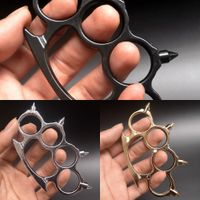 Wholesale Legal Self defense Weapon Refers to Tiger Tip Ring Hand Clasp Fist Defense Weapon Tiger Ring Ring Ring Iron Four Finger Hand Brace K8ib