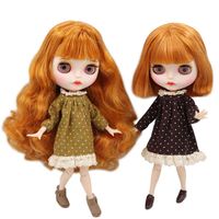 Wholesale Ice DBS white Bryce doll body joints brown and orange hair custom lip carving face DIY SD gift toy
