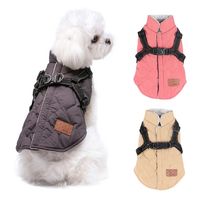 Wholesale Small Dogs Harness Vest Clothes Puppy Clothing Winter Dog Jacket Coat Warm Pet Clothes For Shih Tzu Poodle Chihuahua Pug Teddy