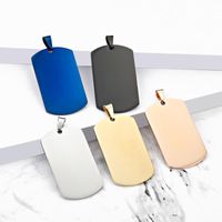 Wholesale 50 mm Aluminum Alloy Blank Army Dog Tags Pet Dog Tags Men Pendants with anodized surface