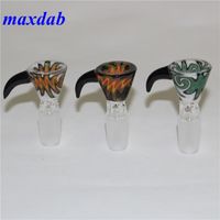 Wholesale Hookah Glass Bowls mm Male Joint Colorful wig wag dry herb Holder bowl pieces for Oil Rig Dab Rigs