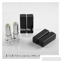 Wholesale 10 mm Mold Filling Diy Empty Black Square Lipstick Tube Transparent Base Bright B bbyicv bdesports