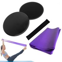 Wholesale 4pcs Yoga Equipment Set Discs Core Sliders Resistance Loop Band Exercise Latex Strap Gym Yoga Pilates Rehab Kit Accessories1