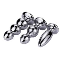 Wholesale NXY Anal toys Stainless Steel Metal Super Large Beads diamond Butt Plug Dilator with long Jewel sex for gay