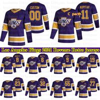 Wholesale Los Angeles Kings Reverse Retro jerseys GRETZKY DOUGHTY KOPITAR QUICK CARTER custom any number any name hockey jersey