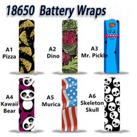 Wholesale 6 Types Series Pre wrapping Battery Wraps Cover Skin Pre wrap Tubing Shrink Wrapper Protected PVC Sticker Shrinkable Sleeve Heat For Batteries