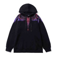 Wholesale 20fw Autumn and Winter Tide Brand Mb Pink Purple Wings Couple Suit Ins Super Fire Hooded Plush Sweater Men s Hoodie