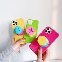 Wholesale Creativity screw D Bracket color Soft silicon phone case for apple iphone Pro Max Plus X XS XR gift back cover