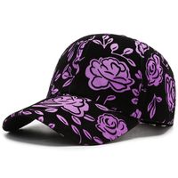 Wholesale Fashion Floral Print Baseball Cap Cotton Adjustable Sun Hats New Younth Hat for Women Snapback Hat Casual Cap