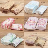 Wholesale 8x5cm Mini Candy Box Pillow Shape Kraft Paper Boxes Wedding Birthday Baby Shower Favors Package Supply Christmas Gift Bags