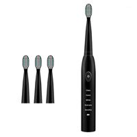 Wholesale Smart Electric Toothbrush Mode Sonic Rechargeable x Brush Heads Waterproof Ipx7 Charging Black Normal Usb Charging