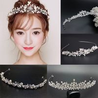 Wholesale Fashion Tiaras and Crowns Headpieces Band Women Wedding Crown Bride Accessories Jewelry Headband Hoop Tiara For Lovely Girls Hairwear