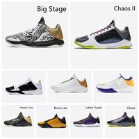 Wholesale 5 Proto Big stage Mens Basketball shoes Dark Night Alternate Bruce Lee Chao LA s Prelude Triple Black men trainers sports sneakers