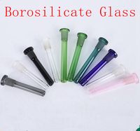 Wholesale Color Glass Downstem Pipe Flush Top Female Stem Reducer Adapter mm Lo Pro Diffused Glass Down Stem Diffuser For Glass Water Bongs
