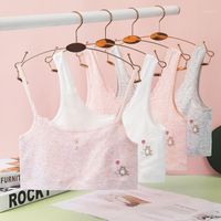 Wholesale Camisoles Tanks Modal Girls Underwear Development Period School To Years Old Bra Small Vest Double Spiral Cotton1