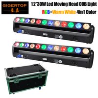 Wholesale 2in1 Flightcase Pack x W RGB Amber Color Pixel Led Moving Head Beam Light Bar mm Length High Power COB DMX512 Control Stage Light