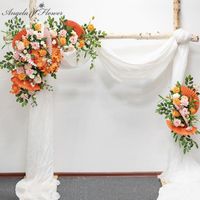 Wholesale Decorative Flowers Wreaths CM Creative Wedding Arches Artificial Floral Row Origami Paper Silk Flower Wall Mall Shop Event Layout Party