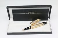 Wholesale Top quality Gold color Rollerball pen office stationery with Diamond inlay Trim and Serial Number and the Diamond color random delivery