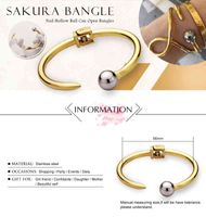 Wholesale Wholale Factory Top Sal Nail Hollow Ball Can Open Bangl For Women Summer Love Bangle Gold Color Cuff Bracelets
