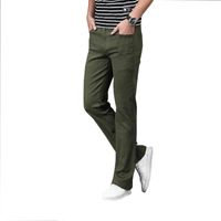 Wholesale Men s Jeans Micro Flare Denim Pants Korean Casual Flared Straight White