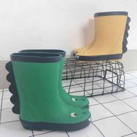 Wholesale 3D Rubber Waterproof Boots for children boys and girls fashion little dinosaur rain boots Green Yellow Kids Outdoor Shoes D03142