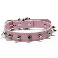 Wholesale Pet Dog Collar Leather Making Collares De Perro Avoid Biting Collari Per Cani Pu Sharp Bead Chain Appliance Rivets Contain yk B2