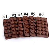Wholesale DIY Chocolate Silicone Rectangle Molds Simulation Cookie Mould Heart shape Star Pig Pattern Easy Demoulding Kitchen Baking Tools E121601