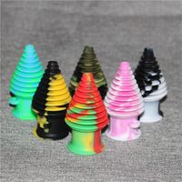 Wholesale 25pcs silicone mouthpiece silicone Nectar Collector kit Concentrate smoke Pipe with mm GR2 Titanium Tip Dab Straw Oil Rigs DHL