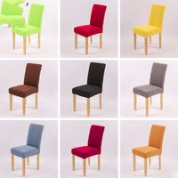 Wholesale Home Hotel Office Seat Cover Elastic Force Knitting Plain Dyed Half Way Chair Covers Spandex Solid Color Decoration Plain Dyed fsa M2