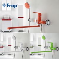 Wholesale Frap set mm Outlet pipe Bath shower faucet Brass body surface Spray painting Green shower head F2231 F2232 F2233 Y200321