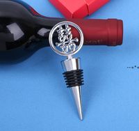 Wholesale Bar Tools Fashion Wedding Favors Creative Gifts Double Happiness Alloy Wine Bottle Stopper Champagne stoppers Back Gift for Guests NHE12747